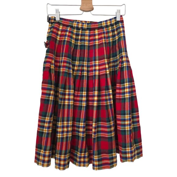 Authentic Lochcarron Scotland Tartan Plaid New Wool Kilt Skirt Side Buckles 28" - Picture 2 of 6